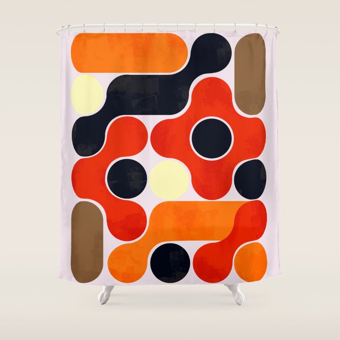 Mid-century geometry no4 Shower Curtain Gallery Image 1