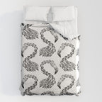 Miami Flamingo - Black Ink Duvet Cover Gallery Image 6