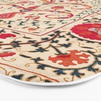 Kermina Suzani Uzbekistan Embroidery Print Bath Mat Gallery Image 3