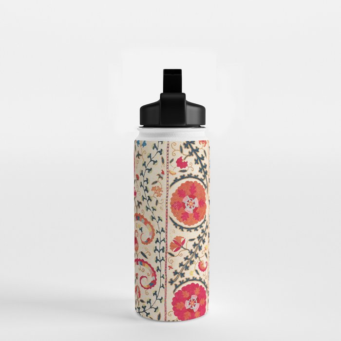 Kermina Suzani Uzbekistan Embroidery Print Water Bottle Gallery Image 2