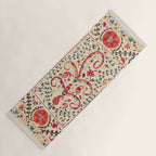 Kermina Suzani Uzbekistan Embroidery Print Yoga Mat Gallery Image 1