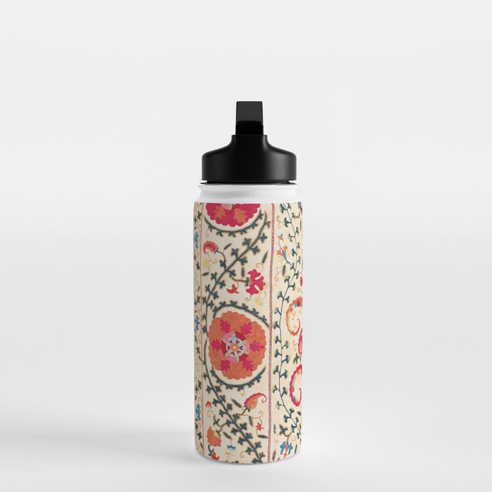 Kermina Suzani Uzbekistan Embroidery Print Water Bottle Gallery Image 3
