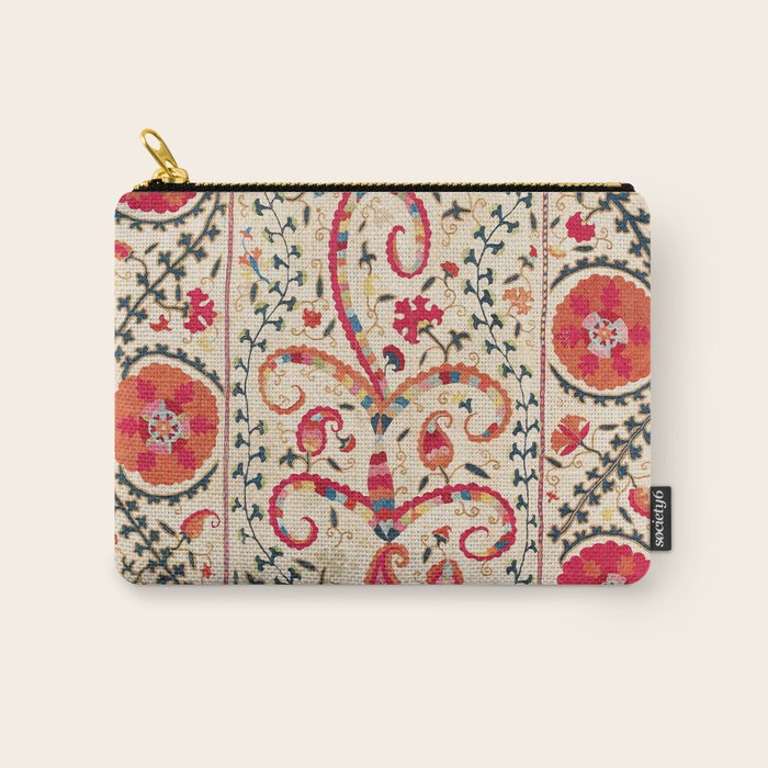 Kermina Suzani Uzbekistan Embroidery Print Carry All Pouch Gallery Image 1
