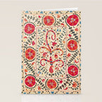 Kermina Suzani Uzbekistan Embroidery Print Stationery Card Gallery Image 2