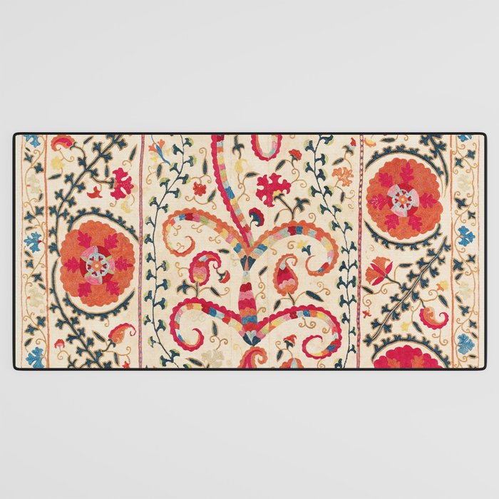 Kermina Suzani Uzbekistan Embroidery Print Desk Mat Gallery Image 3