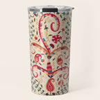 Kermina Suzani Uzbekistan Embroidery Print Travel Mug Gallery Image 1