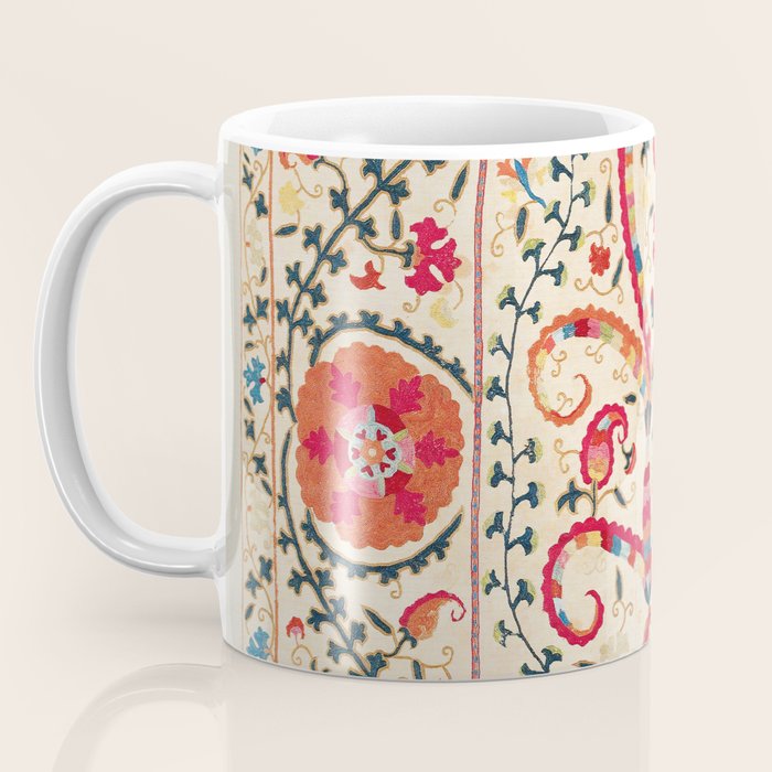Kermina Suzani Uzbekistan Embroidery Print Coffee Mug Gallery Image 3