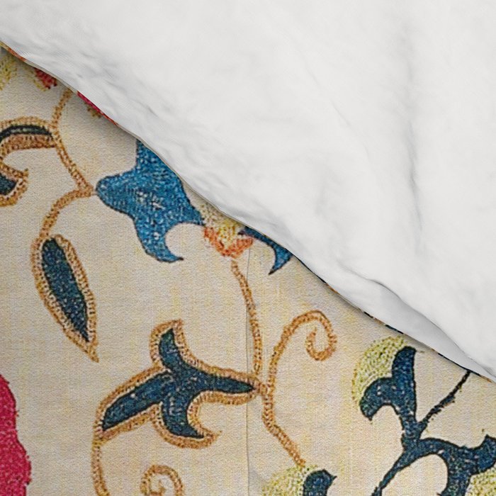 Kermina Suzani Uzbekistan Embroidery Print Comforter Gallery Image 4