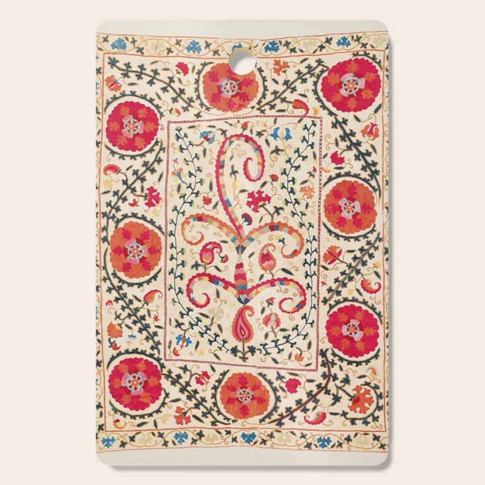 Kermina Suzani Uzbekistan Embroidery Print Cutting Board Gallery Image 1