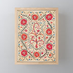 Kermina Suzani Uzbekistan Embroidery Print Mini Art Print Gallery Image 1