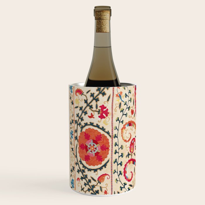 Kermina Suzani Uzbekistan Embroidery Print Wine Chiller Gallery Image 2