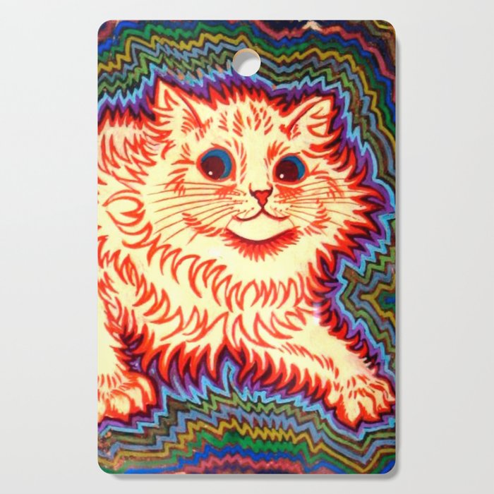 Louis Wain Psychedelic Cat Cutting Board Gallery Image 1