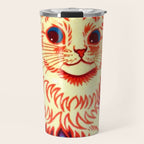 Louis Wain Psychedelic Cat Travel Mug Gallery Image 1