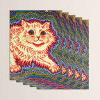 Louis Wain Psychedelic Cat Wrapping Paper Gallery Image 3