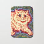 Louis Wain Psychedelic Cat Bath Mat Gallery Image 1