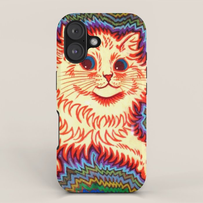 Louis Wain Psychedelic Cat iPhone Case Gallery Image 1