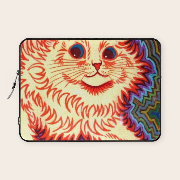 Louis Wain Psychedelic Cat Laptop Sleeve Gallery Image 1