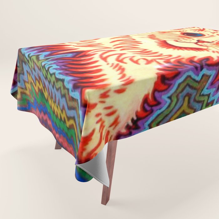 Louis Wain Psychedelic Cat Tablecloth Gallery Image 1
