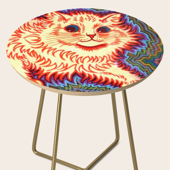 Louis Wain Psychedelic Cat Side Table Gallery Image 2