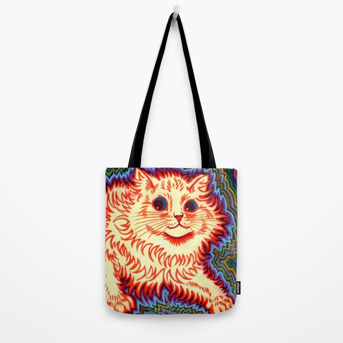 Louis Wain Psychedelic Cat Tote Bag Gallery Image 2