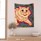 Louis Wain Psychedelic Cat Wall Tapestry Gallery Image 2