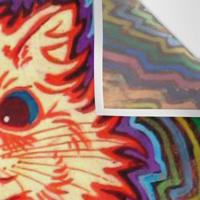 Louis Wain Psychedelic Cat Wall Tapestry Gallery Image 3