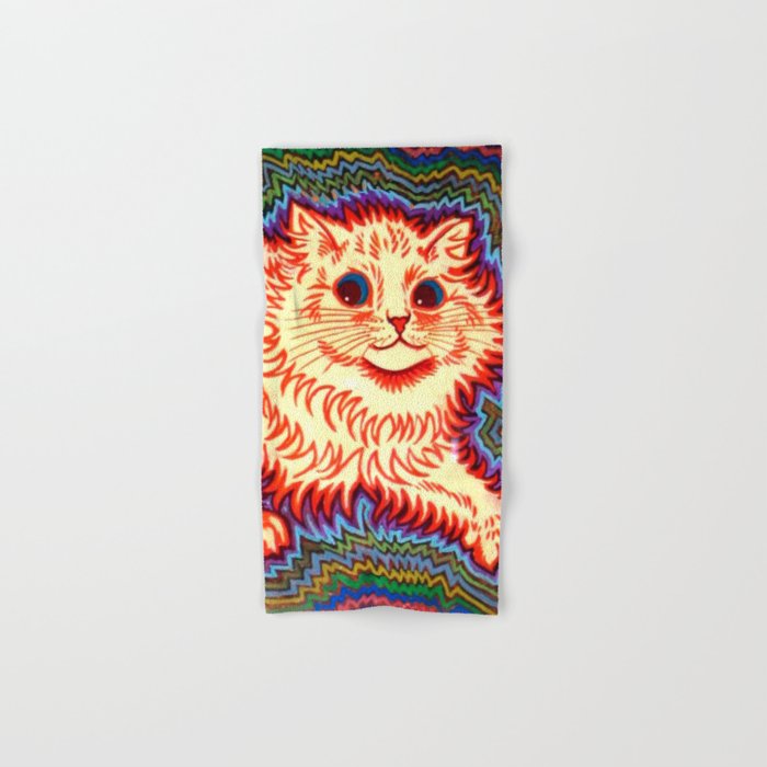 Louis Wain Psychedelic Cat Bath Towel Gallery Image 1