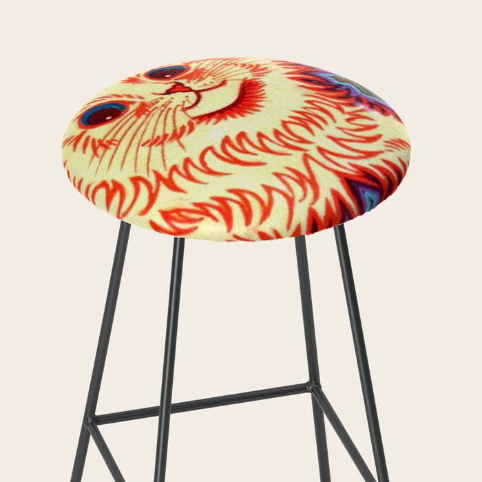 Louis Wain Psychedelic Cat Stool Gallery Image 2