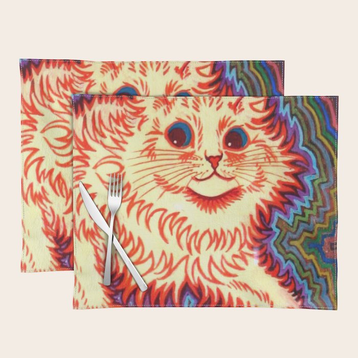 Louis Wain Psychedelic Cat Placemat Gallery Image 1