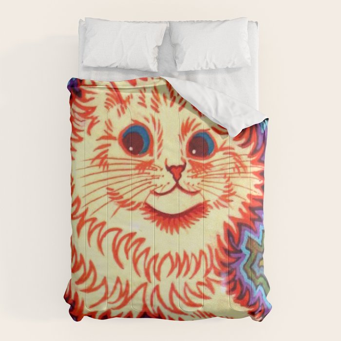 Louis Wain Psychedelic Cat Comforter Gallery Image 1