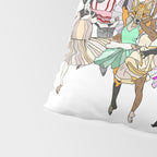 Animal Square Dance Hipster Ballerinas Pillow Sham Gallery Image 4