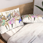 Animal Square Dance Hipster Ballerinas Pillow Sham Gallery Image 2
