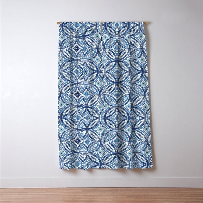 Moroccan Vibes Indigo C Window Curtain Gallery Image 3