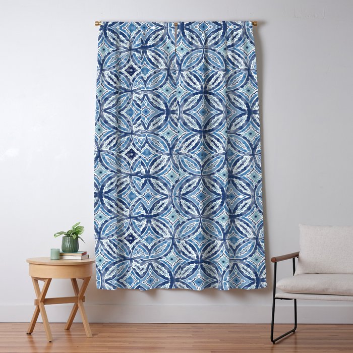 Moroccan Vibes Indigo C Window Curtain Gallery Image 5