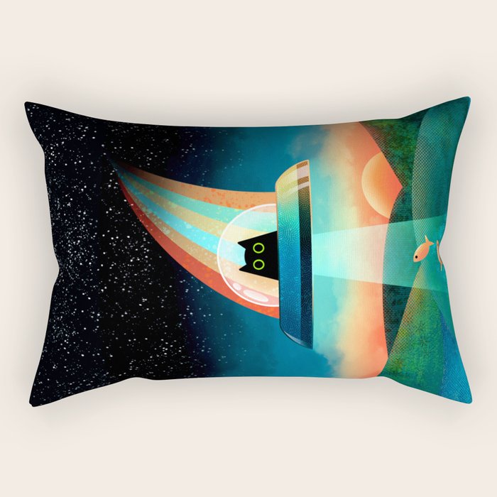 The Purrfect Alien Rectangular Pillow Gallery Image 1