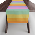 Mixed Stripes Pattern I Colorful Rainbow Table Runner Gallery Image 1