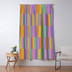 Mixed Stripes Pattern I Colorful Rainbow Window Curtain Gallery Image 5