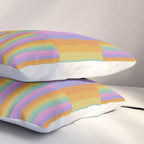 Mixed Stripes Pattern I Colorful Rainbow Pillow Sham Gallery Image 3