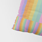 Mixed Stripes Pattern I Colorful Rainbow Pillow Sham Gallery Image 4