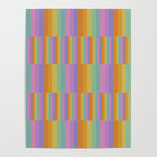 Mixed Stripes Pattern I Colorful Rainbow Poster Gallery Image 4