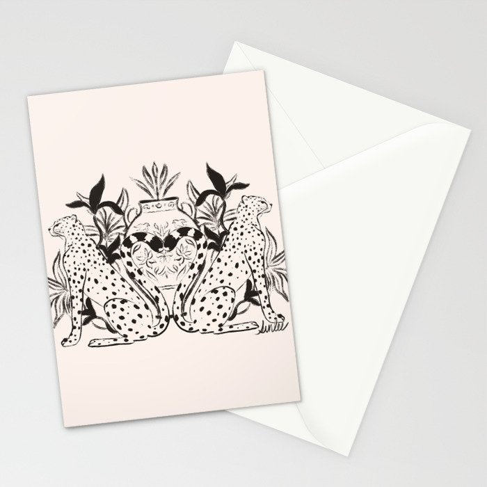 Cheetah Symmetry lines  Stationery Card Gallery Image 2