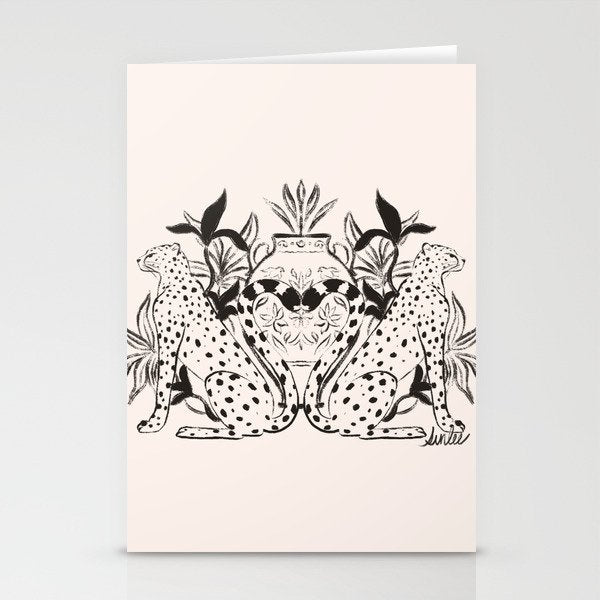 Cheetah Symmetry lines  Stationery Card Gallery Image 1