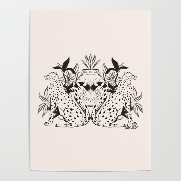 Cheetah Symmetry lines  Poster Gallery Image 4