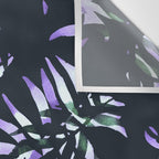 Dark abstract tropical leaves D1 Wall Tapestry Gallery Image 3