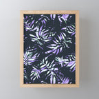 Dark abstract tropical leaves D1 Mini Art Print Gallery Image 1