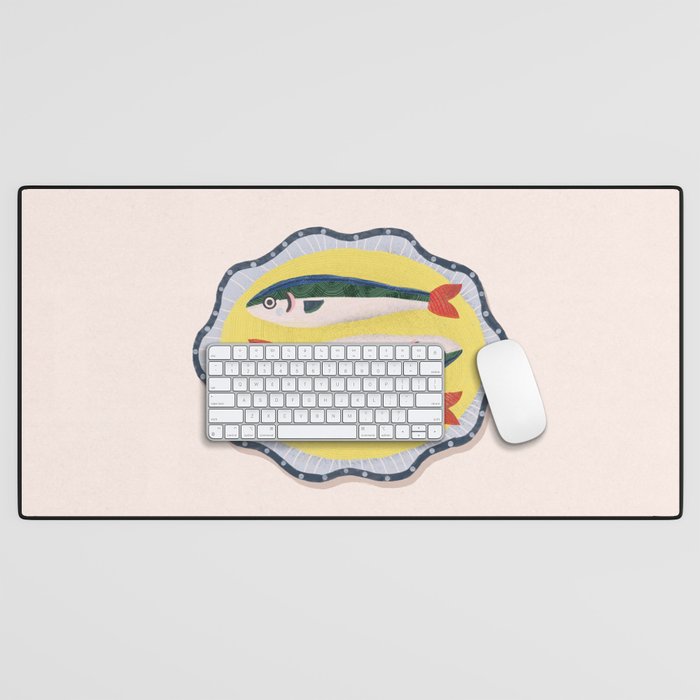 Fish On A Plate Desk Mat Gallery Image 1