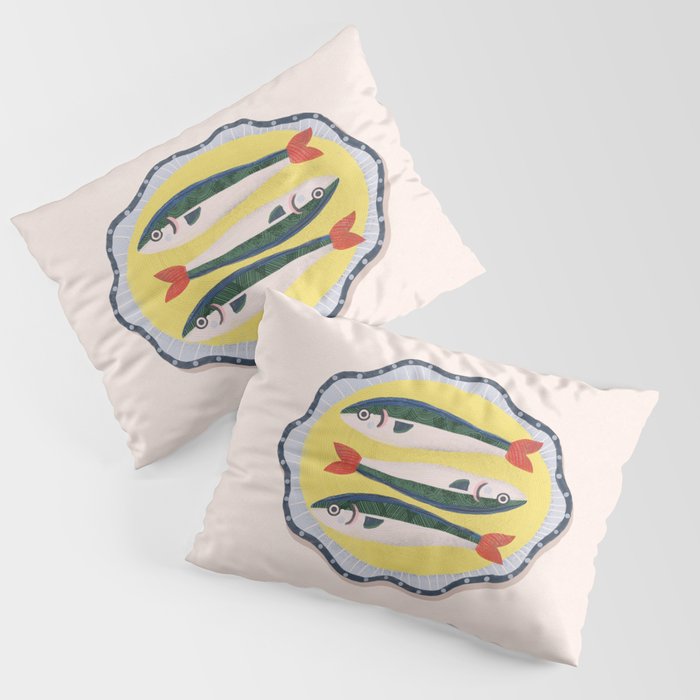 Fish On A Plate Pillow Sham Gallery Image 1