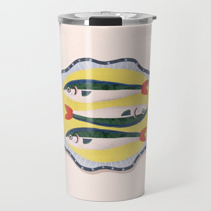 Fish On A Plate Travel Mug Gallery Image 1