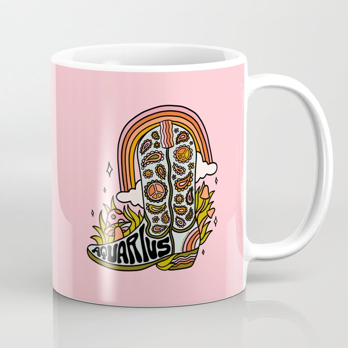 Aquarius Cowboy Boots Coffee Mug Gallery Image 1