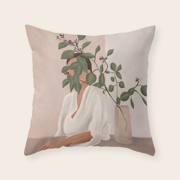 Behind the Leaves Throw Pillow Gallery Image 6
